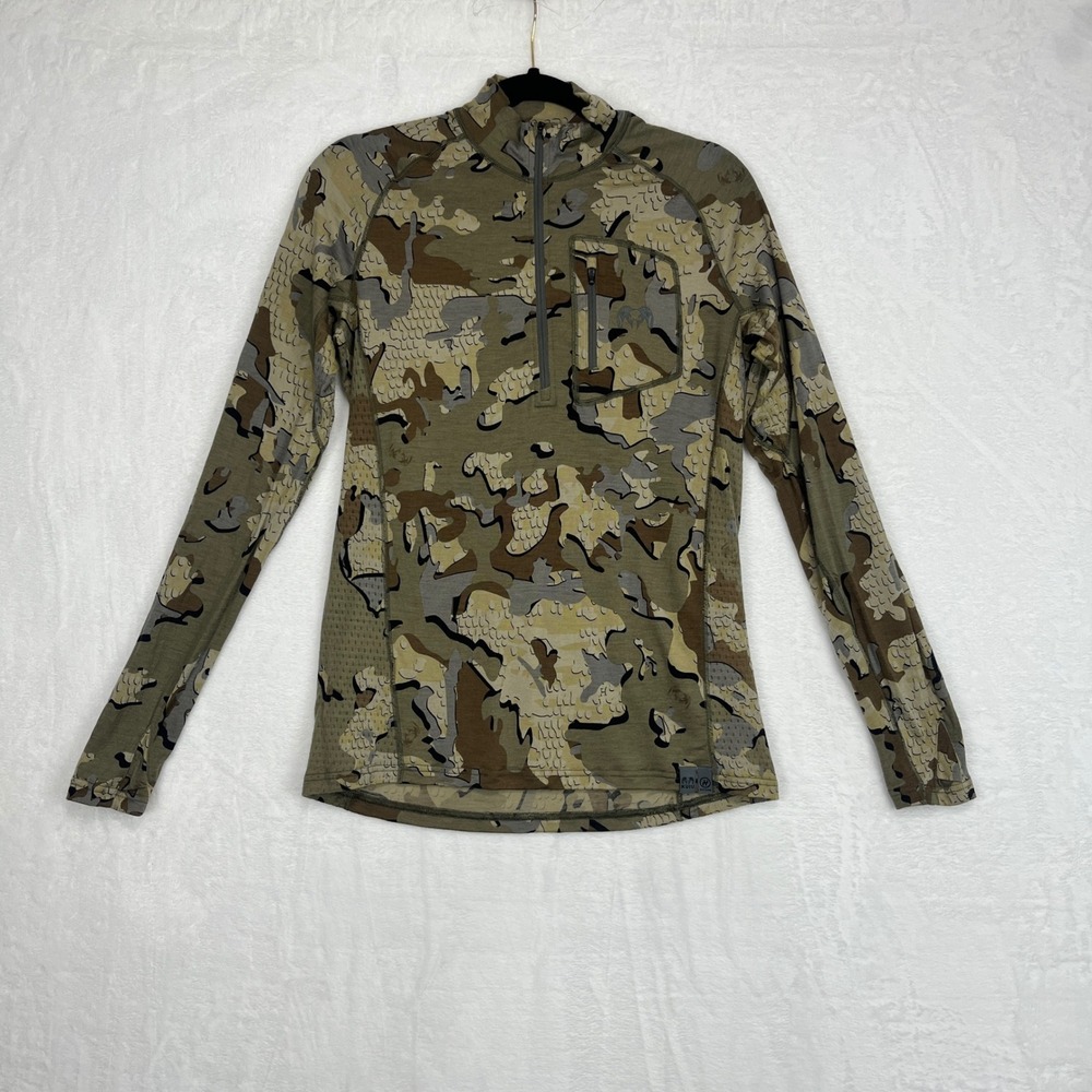 Kuiu Ultra Merino 145 Zip-T Mens S Camo Nuyarn Quarter Zip Hunting Shirt